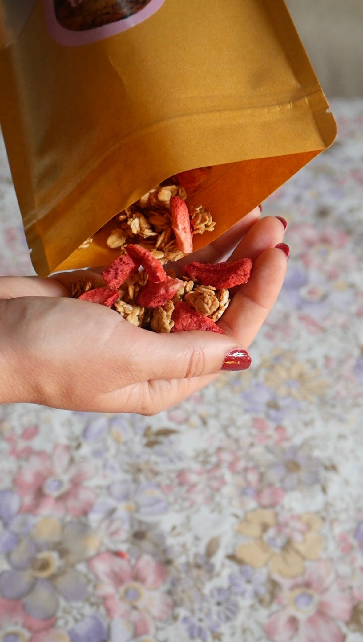 Granola fraise vanille - légèreté